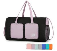 Outplea Borsone da Palestra Pieghevole Uomo Donna Impermeabile da 20L, Borsa Sportiva Ultraleggera, Borsa da Viaggio Multifunzionale per Weekender Nuoto Fitness Basket Campeggio Yoga, Viola