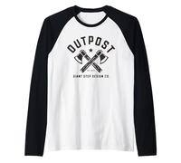Outpost Outdoors Hatchet Logo Maglia con Maniche Raglan