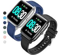 OUTPUTBT Cinturino 19mm per ID205L Sportivi Silicone Cinturini per Veryfitpro Smartwatches GRV FC1,Fitpolo H205L,Hama 4900/5910,UMIDIGI Uwatch3,Vowtop ID205U,ZOSKVEE 205G,Blackview SW01 Uomo Donna