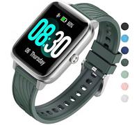 OUTPUTBT Cinturino 19mm per ID205L Sportivi Silicone Cinturini per Veryfitpro Smartwatches GRV FC1,Fitpolo H205L,Hama 4900/5910,UMIDIGI Uwatch3,Vowtop ID205U,ZOSKVEE 205G,Blackview SW01 Uomo Donna
