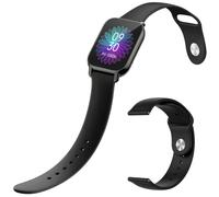 OUTPUTBT Cinturino in silicone 18 mm 19 mm 20 mm 22 mm compatibile con Garmin Samsung Amazfit RUIMEN Tensky Huawei Smartwatch Bracciali di ricambio Quick Relese Bambina Bambino Hommes Femmes, 01 nero,