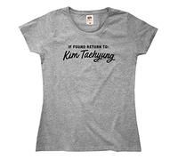 Outsdr Da Donna If Found Return To Kim Taehyung T-Shirt - Grey - Medium