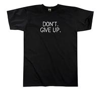 Outsdr Uomo Unisex Don't. Give Up. T-Shirt - Black - Large