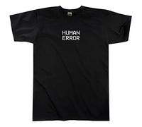Outsdr Uomo Unisex Human Error T-Shirt - Black - X-Large