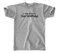 Outsdr Uomo Unisex If Found Return To Finn Wolfhard T-Shirt - Grey - Medium
