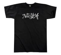 Outsdr Uomo Unisex New York T-Shirt - Black - X-Large