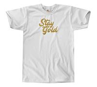 Outsdr Uomo Unisex Stay Gold T-Shirt - White - Medium