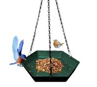 Outside Bird Bath, Hanging Polygonal Water Feeder Bowl, 8,66 x 8,66 x 1,57 pollici, Durevole appeso Design, Decorative Garden Accent for Balcony Backyard Porch Birdwatching