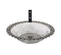 Outside Bird Bath, Wall Mounted Basin, 9.25x9.25in Transparent Hanging Water Feeder, Flower Shaped Statue Design, Hummingbirds Watering Basin for Parrots, Parakeet