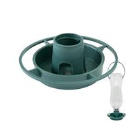 Outside Bird Feeder - Bird Food Container, Easy Clean Hanging Lantern Birds Feeder, Hangable Garden Food Container for Lovebird Parakeet, Parrot and Watering Bowl for Garden Balcony