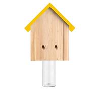 Outside Carpenter Bee Traps, Safe Wooden Carpenter Bees Trap House Shape Nest, Hornet Catcher, Natural Outdoor Garden Decor for Spring, Gardens and Yard
