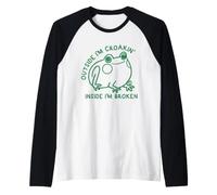 Outside I'm Croakin Inside I'm Broken Maglia con Maniche Raglan