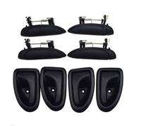 Outside Inside Door Handle Front Rear Left Right, Fit for Renault, Fit for Clio II, Fit for Megane, Fit for Scenic, Fit for Dacia, Fit for Logan, 7700433075, 7700423887(Outside Inside Kit)