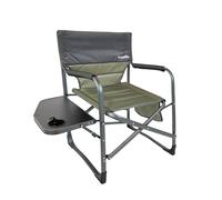 OUTSIDER Sedia da campeggio portatile, leggera, pieghevole, in alluminio, con tavolino e custodia, per campeggio, prato, sport e pesca, supporta fino a 226,8 kg