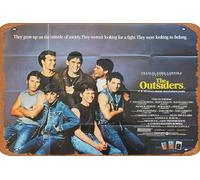 Outsiders, The 1983 Vintage Movie Poster Tin Sign, Retro of Classic Old Film Poster Metallo Targa TV Bar Wall Club Restaurant Man Cave Decorazione da parete 20 x 30 cm Targhe retrò.