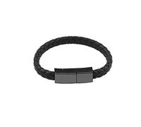 Outstanding® Cavo di Ricarica USB Type-C Braccialetto Neutro, Caricatore per Telefono USB C 2,4 A, Design da Polso in Pelle, Portatile da Viaggio