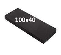 OutStep Cuscino per panca in lino 100x40x5 cm, Cuscini per sedute da interno traspiranti e rinforzati, Cuscino per panca ad alta densità con fondo antiscivolo per interni per mobili da veranda (nero)