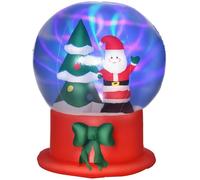 Outsunny 150 cm decorazione natalizia gonfiabile con Babbo Natale e albero di Natale nella sfera di cristallo Decorazione natalizia impermeabile con luce LED inclusa soffiante IP44