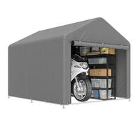 Outsunny 2x2.4 m Garage Moto per Esterno Tenda Box Moto Grigio Chiaro