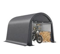 Outsunny Tenda Garage con 2 Ingressi a Zip e Copertura Rinforzata Grigio