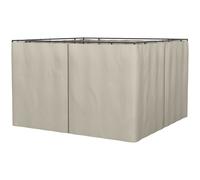Outsunny 4 tende di ricambio per gazebo 3x3 m, robuste, per tubi e guide scorrevoli, cerniera doppia, beige Aosom Italy