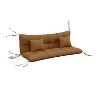 Outsunny 59" Cuscini panca imbottiti e cuscini 4 pezzi, beige | Set cuscino altalena, cuscino sostitutivo panca int/ext, con schienale e 2 cuscini, per mobili ext., SENZA ALTALENA