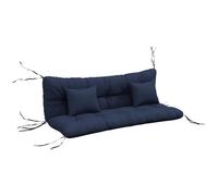 Outsunny 59" Cuscini panca imbottiti e cuscini 4 pezzi, blu navy | Set cuscino altalena, cuscino sostitutivo panca int/ext, con schienale e 2 cuscini, per mobili ext., SENZA ALTALENA