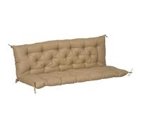 Outsunny 59"x38" Cuscino trapuntato per sedia a dondolo Cachi | 3 posti, per mobili da esterno, divano/letto patio, imbottito, include schienale