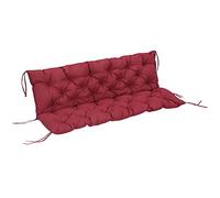 Outsunny 59"x38" Cuscino trapuntato per sedia a dondolo Vino Rosso