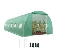 Outsunny 8x3x2 m Serra da Giardino con Tetto Arrotondato in PE per Piante, Verde