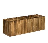 Outsunny Aiuola rialzata Cassone per piante Letto per erbe Orto Aiuola per verdure Fiori Cassone legno di abete 120 x 40 x 40 cm Aosom Italy