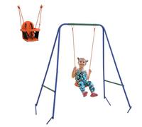 Outsunny Altalena da Giardino per Bambini 2 in 1 6 Mesi-8 Anni Multicolore