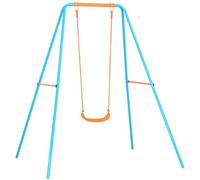 Outsunny Altalena da Giardino per Bambini 3-8Anni 163x145x181cm Blu/Arancio