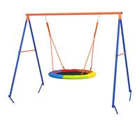 Outsunny Altalena da Giardino Rotonda per 1-2 Bambini in Metallo Rinforzato
