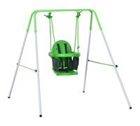 Outsunny Altalena per Bambini 6-36 Mesi da Giardino e Salotto Verde