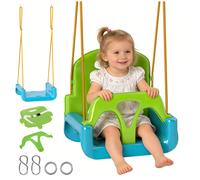 Outsunny Altalena per Bambini Altalena da Giardino 3 in 1 42x33x120-180 cm Verde Aosom Italy