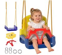 Outsunny Altalena per Bambini 9-36 Mesi con Corda Regolabile Multicolore