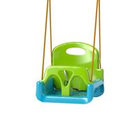 Outsunny Altalena per Bimbi 9-36 Mesi 3 in 1 con Cintura e Corda Regolabile Blu