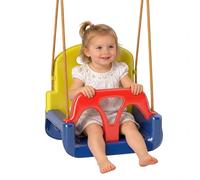 Outsunny Altalena da Esterno Bimbi 3 in 1 con Corda e Cintura Multicolore