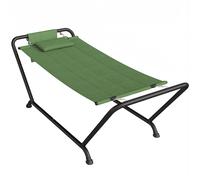 Outsunny Amaca con Supporto, Tasca Laterale Poggiatesta Verde Scuro