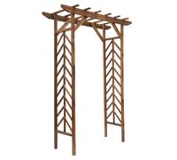 Outsunny Arco da Giardino Arco a Fiori Stile Esotico dim. 140L x 65l x 200H cm Legno di Abete