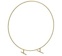 Outsunny Arco da Giardino in Acciaio, Archetto Nuziale Rotondo per Palloncini e Piante Rampicanti per Cerimonie, Compleanni ed Eventi, 222x60x224 cm, Oro