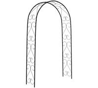 Outsunny Arco da giardino in acciaio per rose arco da matrimonio design a spirale a cuore per piante da arrampicata per decorazione patio terrazza 125 x 37 x 230 cm nero
