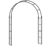 Outsunny Arco da Giardino per Piante Rampicanti in Metallo 157x40x223cm Nero