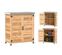Outsunny Armadio da Esterno con Ripiano Interno 79x43x92 cm Color Legno