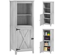 Outsunny Armadio in legno 60x60x160cm Grigio chiaro con chiusura