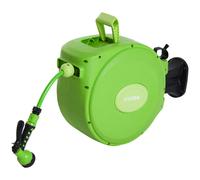 Outsunny Rullo Avvolgitubo Riavvolgimento Automatico con Ugello Multifunzionale Giardino 20m Aosom