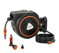 Outsunny Avvolgitubo Retrattile 28+2m con Riavvolgimento Automatico
