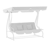 Outsunny Baldacchino di ricambio per dondolo da giardino, 3 posti, impermeabile, antivento, anti-UV (solo tettoia), per patio, balcone, 170 x 110 cm, grigio chiaro