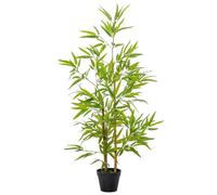 Outsunny Bambù in Vaso Artificiale Verde per Interno ed Esterno Alta 120cm